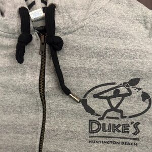 Duke's Heather Gray Zip-Up Hoodie